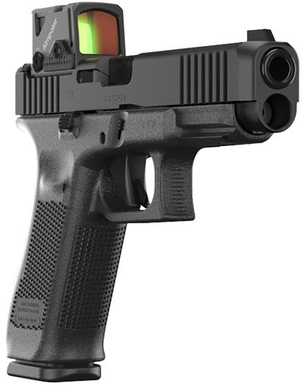17 round GLOCK 47 MOS8 9mm pistol with Aimpoint COA.